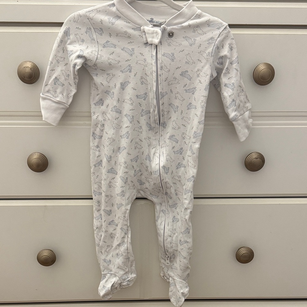 Magnolia Baby Pima cotton bunny onesie